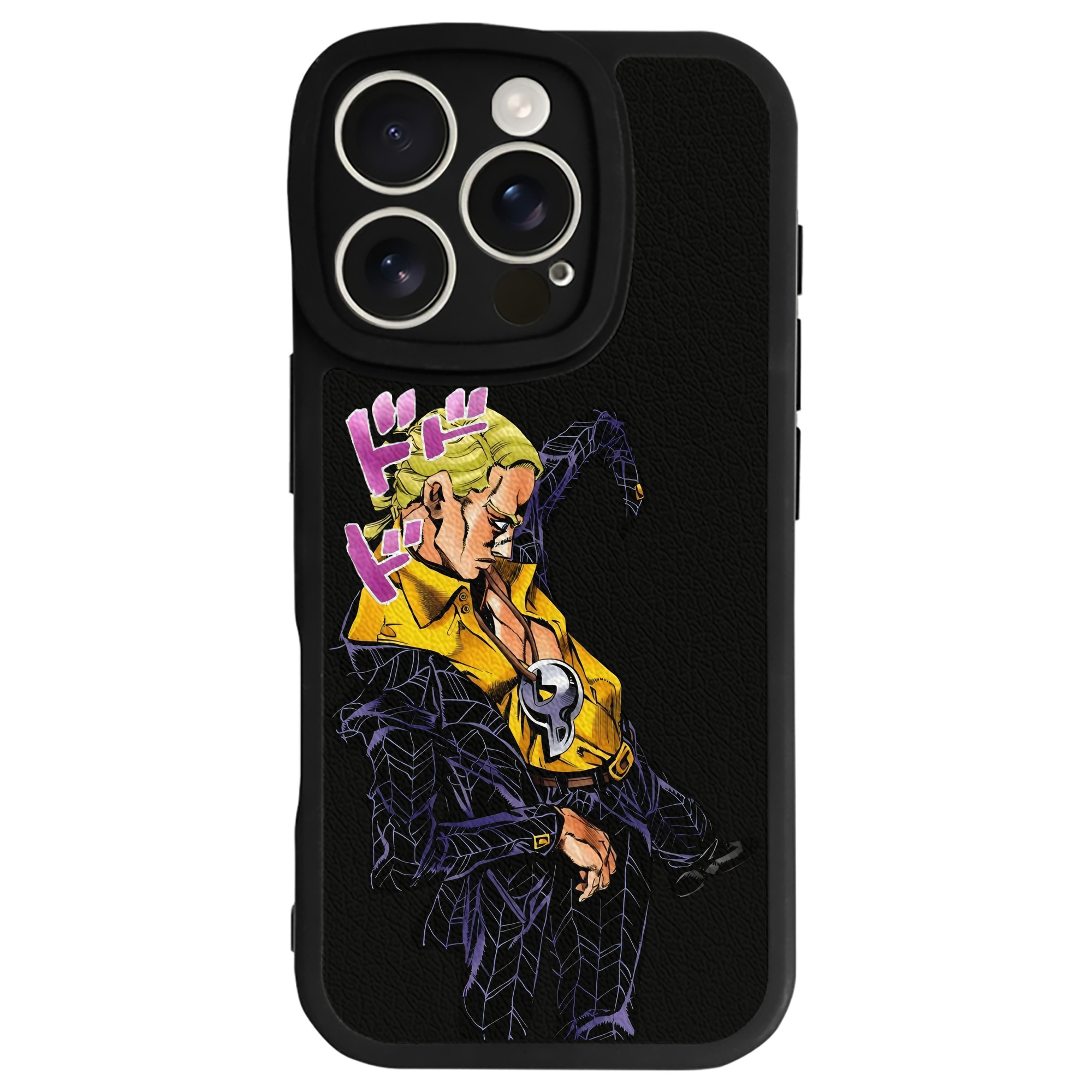 （画像用） ジョジョの奇妙な冒険 プロシュート JoJo's Bizarre Adventure Prosciutto 【iPhone 16シリーズ対応】シリコンスマホケース（レザー調） 材質：シリコン